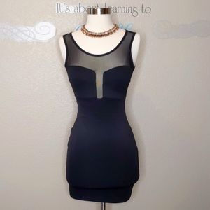 TRAC Midi Black Dress Size Small